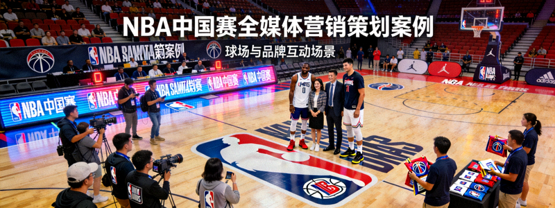 NBA中国赛全媒体营销策划案例 - 球场与品牌互动场景